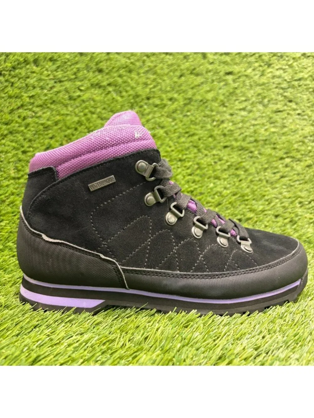 Bearpaw Kalalau Womens Size 7.5 Black Outdoor Waterproof Lace Up Hiking Boots